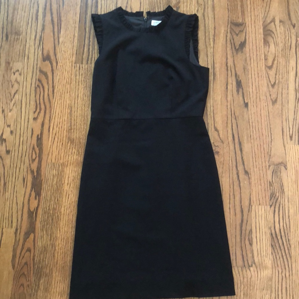 J. Crew sheath dress, ruffle trim, size 4